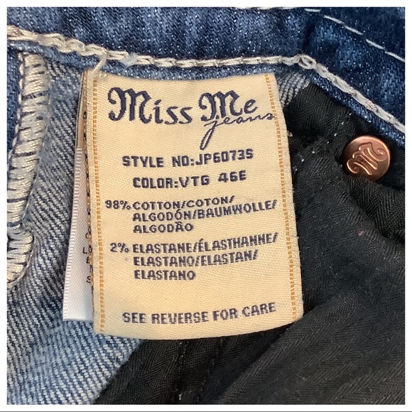 Miss Me Skinny Jeans Low Rise Embellished Bling 27 - Picture 11 of 14